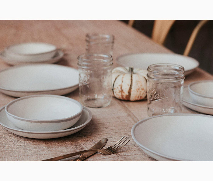 Qsquared Potter Stone Melaboo Dinner Plate
