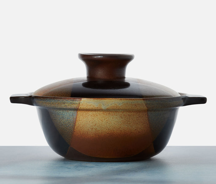 Pottery Craft Abstract Casserole Dish with Lid - Lollygag