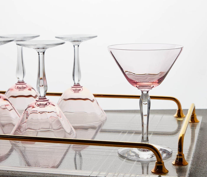 Pretty in Pink Coupe Glasses