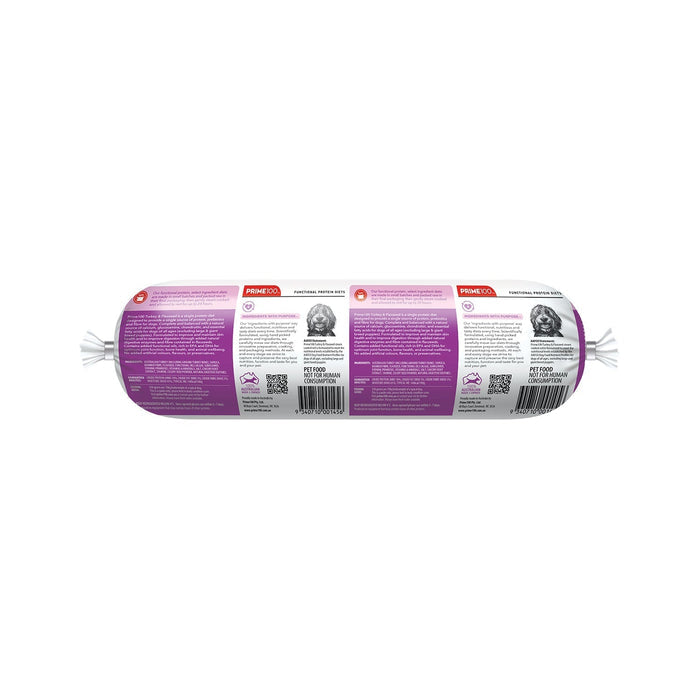 Prime 100 Dog SPD Turkey and Flaxseed Roll Prime 800g