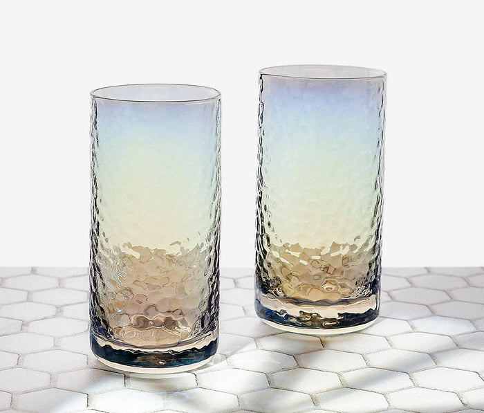 Rainbow Iridescent Hammered Tall Tumbler- Lollygag