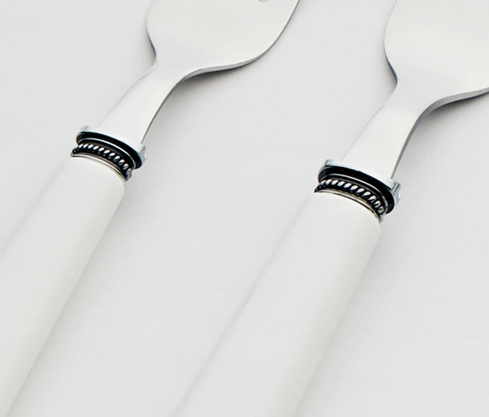 Provence 20-Piece Flatware Set with Caddy in Snow White - lollygag
