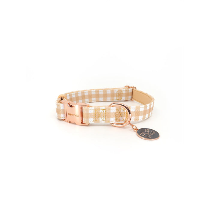 Pupstyle Suburban Creme Brulee Dog Collar Large-Habitat Pet Supplies