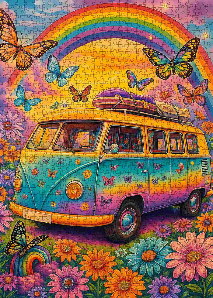 Rainbow Van Journey Jigsaw Puzzle