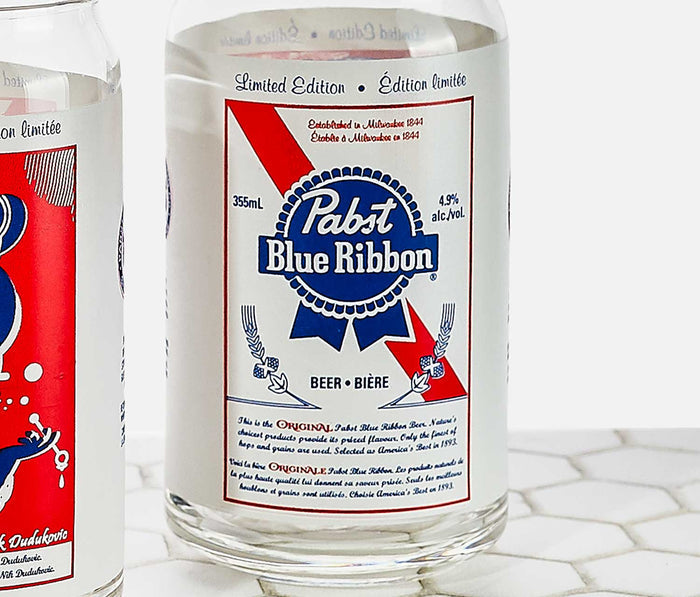 Pabst Limited Edition Collector Clear Beer Glass Can - Lollygag