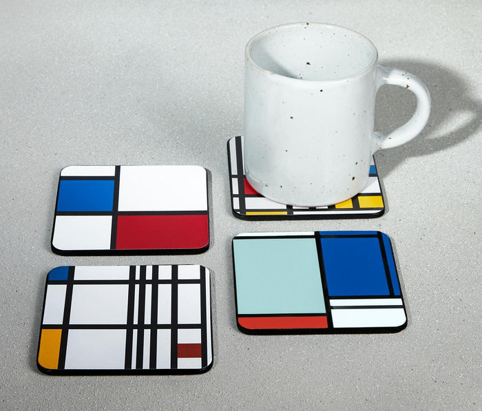 MOMA:Mondrian Tumbler & Costers Set - lollygag