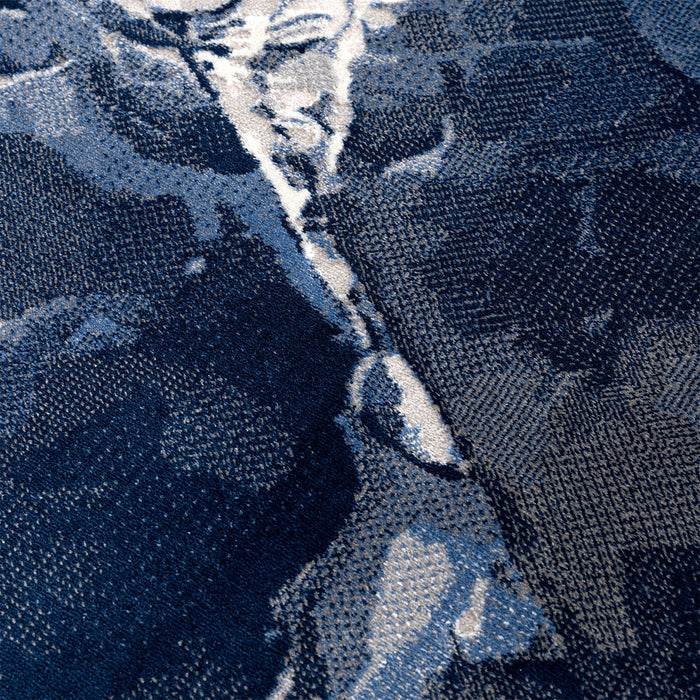 Regal Bold Shapes Washable Blue Rug