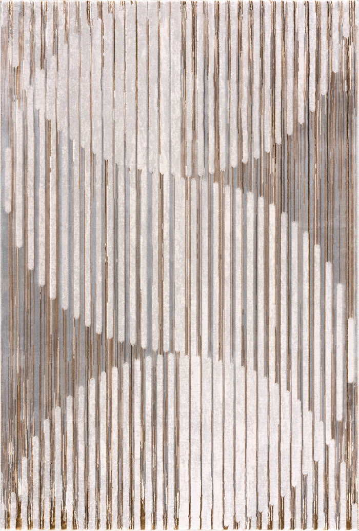 Regal Geometric Washable Beige Rug
