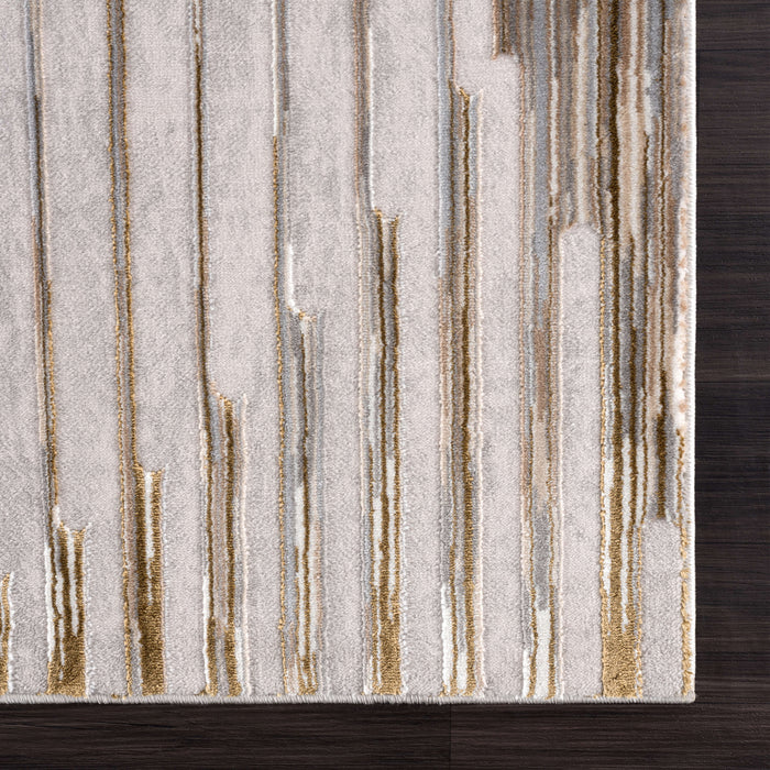 Regal Geometric Washable Beige Rug