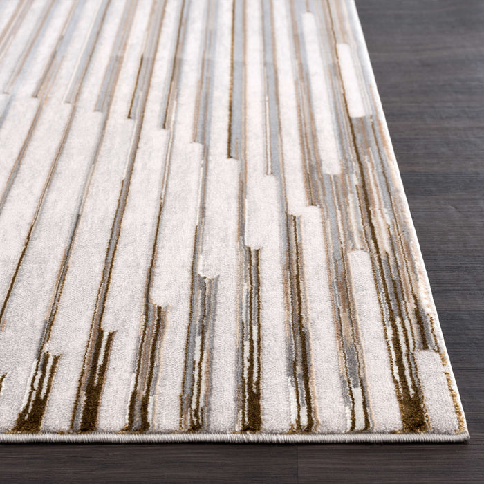 Regal Geometric Washable Beige Rug
