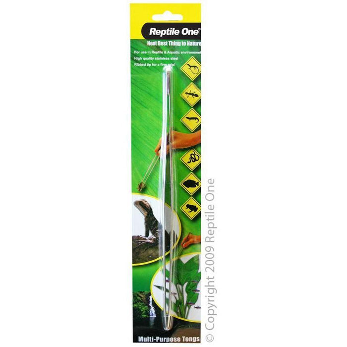 Reptile One Tongs Multi Purpose Stainless Steel-Habitat Pet Supplies