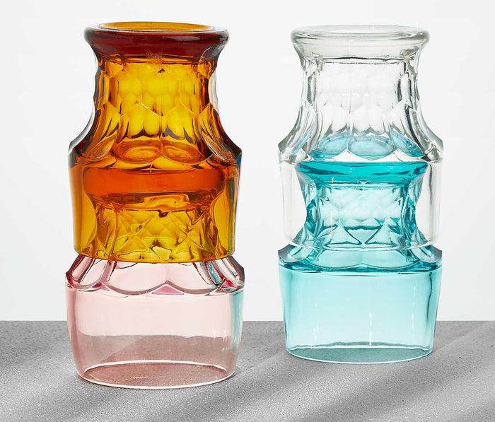 Retro Rainbow Georgian Honeycomb Tumblers-Lollygag