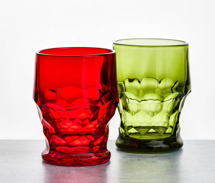 Retro Rainbow Georgian Honeycomb Tumblers-Lollygag