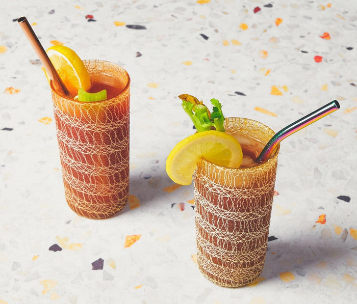 Reusable Rainbow Stainless Steel Drinking Straws