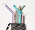 Reusable Silicone Drinking Straw Pastels: 10pc Set - lollygag