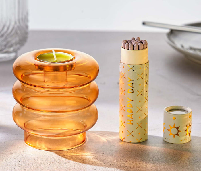 Rhythm Colour Ripple Glass Candle Holder / Vase Set - Lollygag