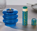 Indigo Modern amber candle glass Taper holder