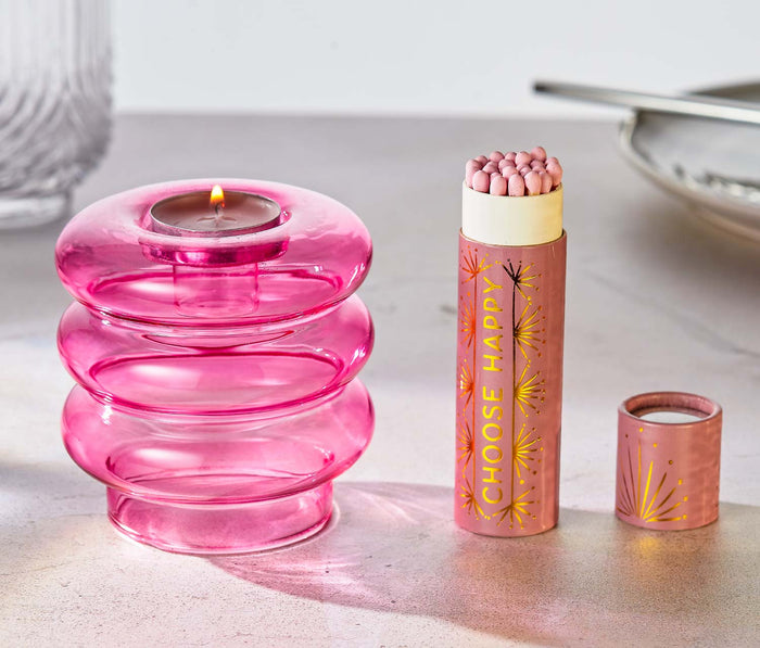 Rhythm Colour Ripple Glass Candle Holder / Vase Set - Lollygag