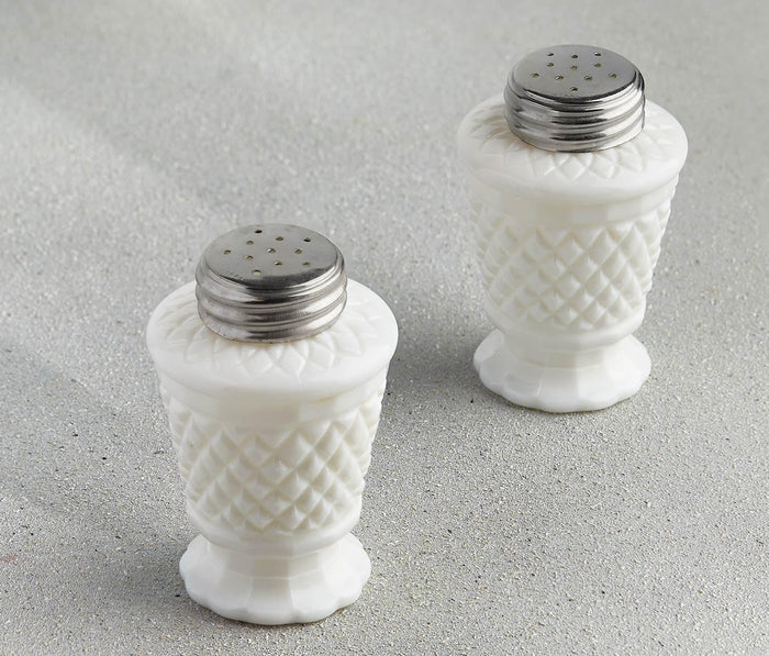 Hobnail Milk Glass Salt & Pepper Shakers