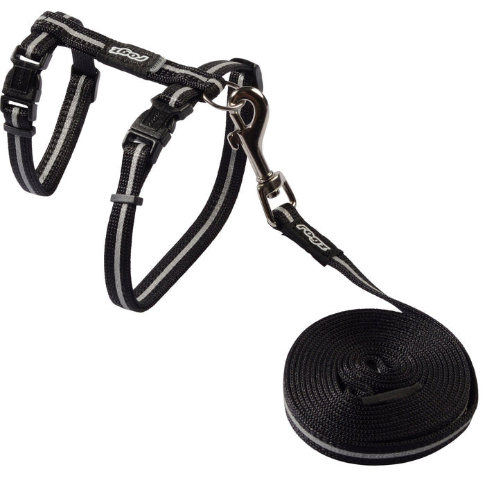 Rogz AlleyCat Extra Small Cat Harness Black-Habitat Pet Supplies