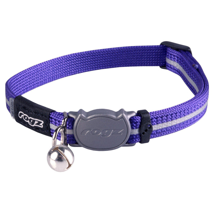 Rogz AlleyCat Safeloc Small Cat Collar Purple-Habitat Pet Supplies