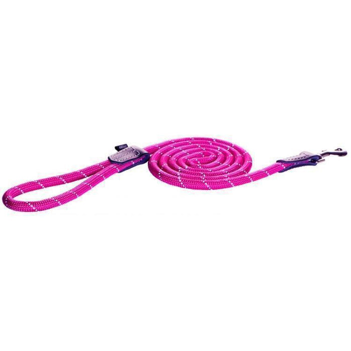 Rogz Classic Large Rope Dog Lead Pink-Habitat Pet Supplies