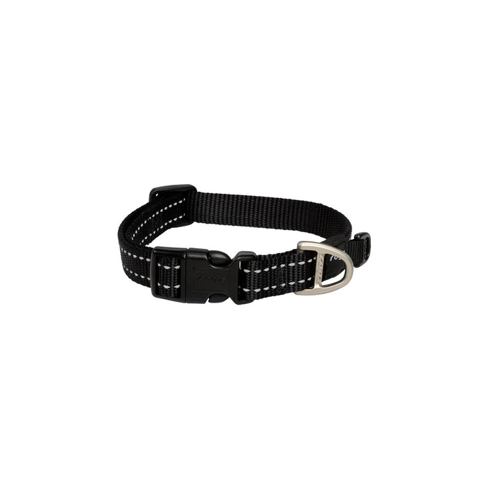 Rogz Classic Medium Dog Collar Black-Habitat Pet Supplies