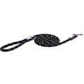 Rogz Classic Small Rope Dog Lead Black-Habitat Pet Supplies