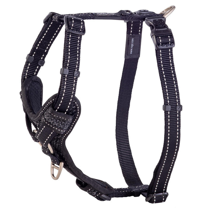 Rogz Control Dog Harness Black Large-Habitat Pet Supplies