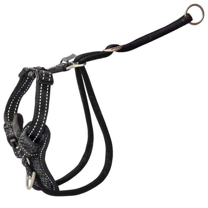 Rogz Control Stop Pull Dog Harness Black Medium-Habitat Pet Supplies