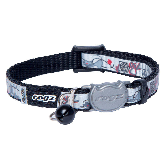 Rogz ReflectoCat Safeloc Extra Small Cat Collar Black-Habitat Pet Supplies