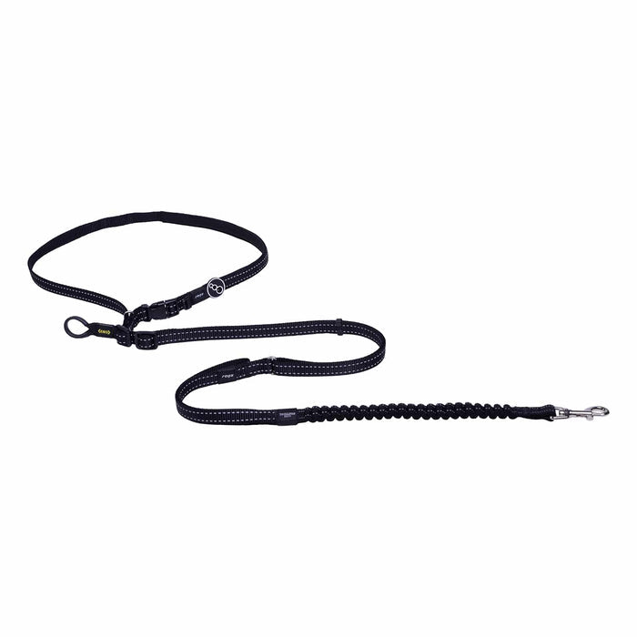Rogz Specialty Handsfree Medium Dog Lead Black-Habitat Pet Supplies