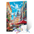 Romantic European Street View paint by numbers
