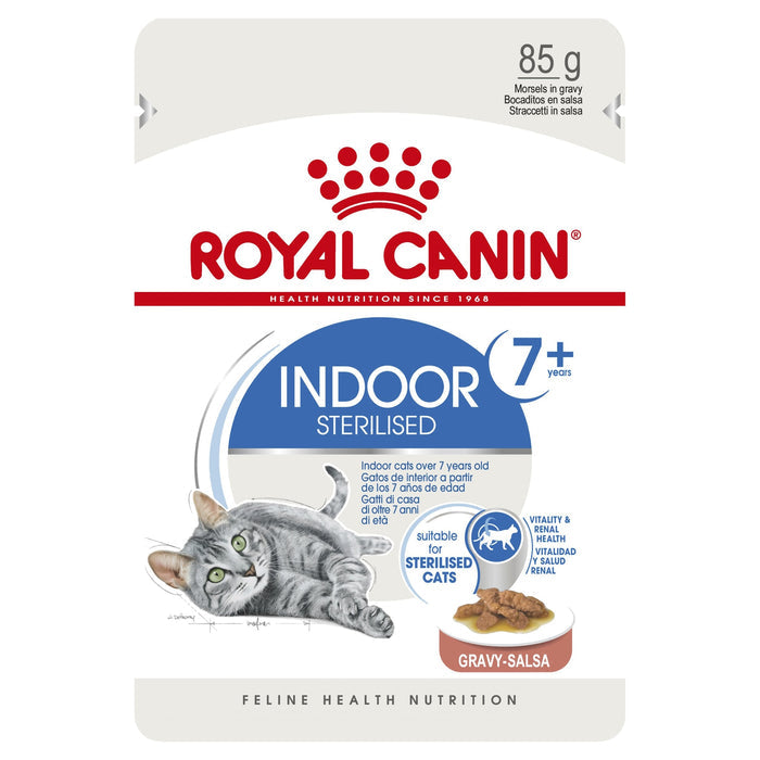 Royal Canin Cat Indoor 7+ with Gravy Wet Food Pouches 85g x 12