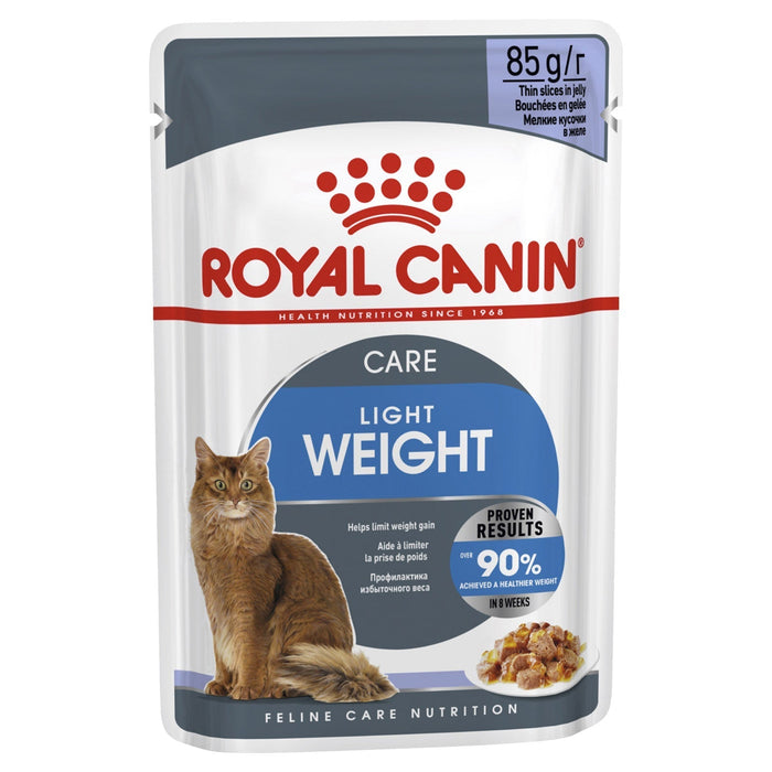 Royal Canin Cat Light Weight Care with Jelly Adult Wet Food Pouches 85g x 12