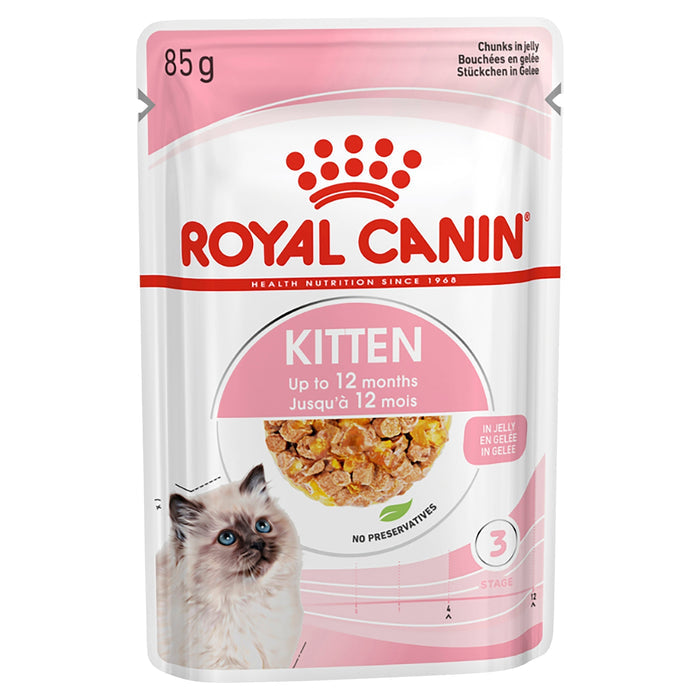 Royal Canin Kitten with Jelly Wet Food Pouches 85g x 12