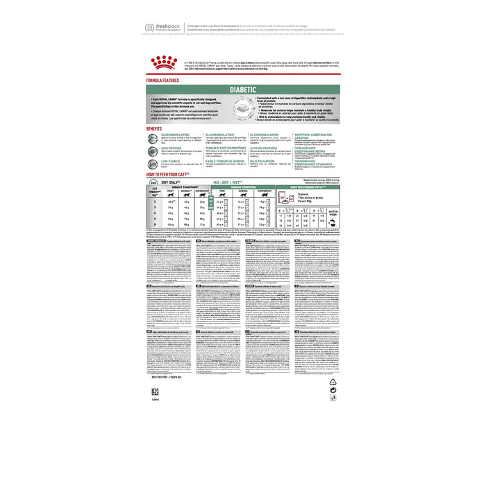 Royal Canin Veterinary Diet Cat Diabetic Dry Food 1.5kg
