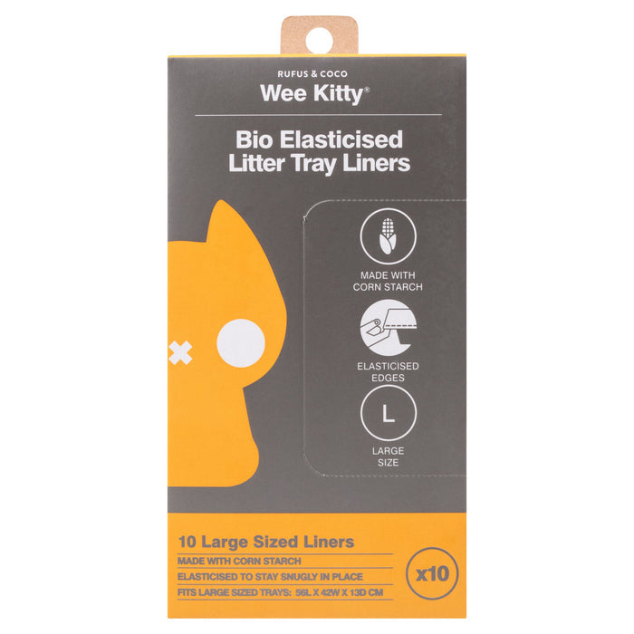 Rufus & Coco Bio Cat Litter Tray Liners Large 10 Pack-Habitat Pet Supplies