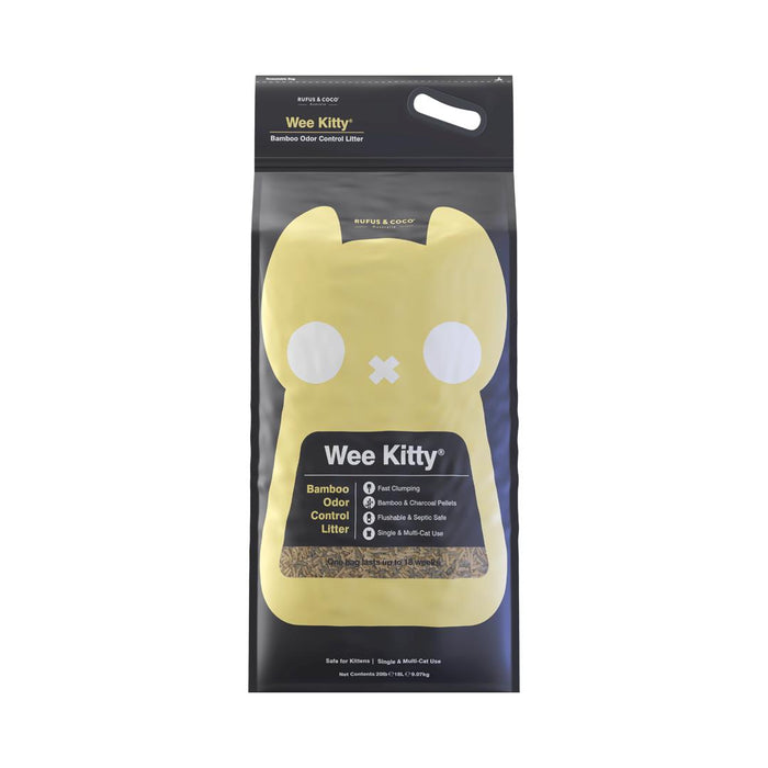 Rufus & Coco Wee Kitty Bamboo Odour Control Clumping Cat Litter 9kg-Habitat Pet Supplies
