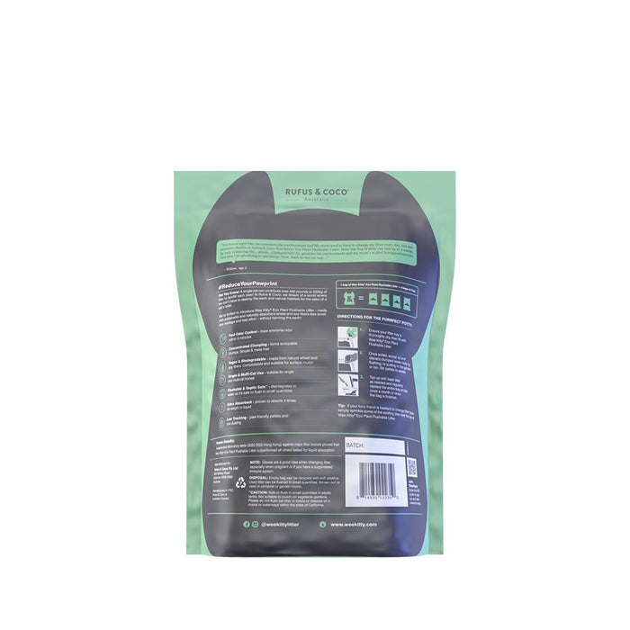 Rufus & Coco Wee Kitty Eco Plant Clumping Cat Litter 2kg