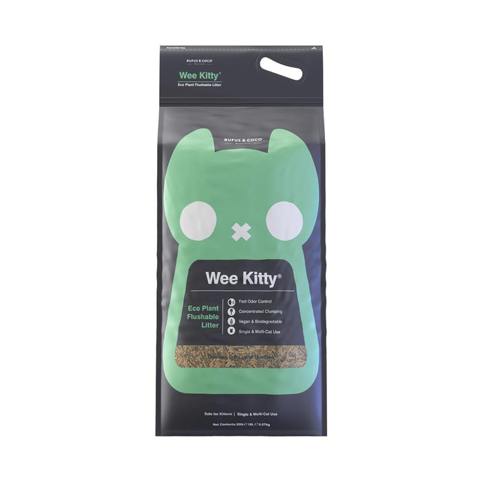 Rufus & Coco Wee Kitty Eco Plant Clumping Cat Litter 9kg-Habitat Pet Supplies