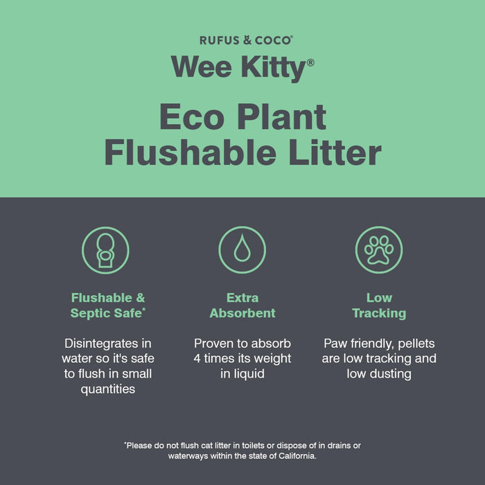 Rufus & Coco Wee Kitty Eco Plant Clumping Cat Litter 9kg