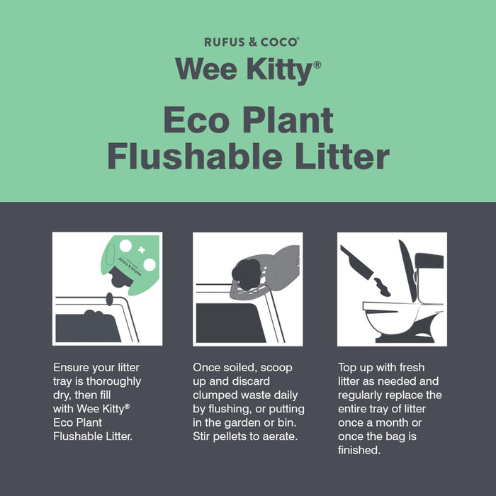 Rufus & Coco Wee Kitty Eco Plant Clumping Cat Litter 9kg
