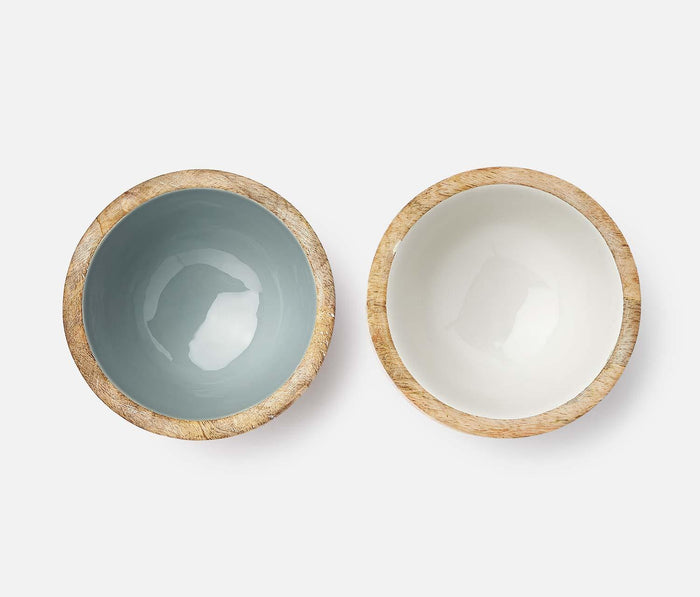 São Paulo Mango Wood Side Bowls: Set of 2 - Lollygag