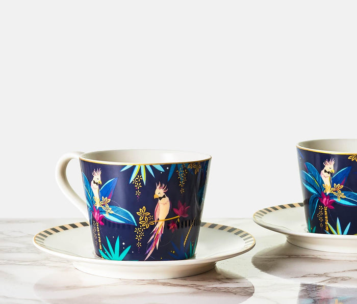 sara miller london Tahiti Teacup and Saucer Set - lollygag