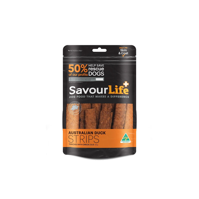 SavourLife Australian Duck Strips Dog Treats 150g-Habitat Pet Supplies