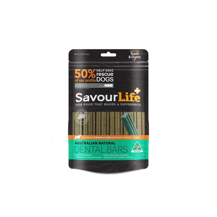 SavourLife Australian Natural Dental Bars Medium to Large Dog Treats-Habitat Pet Supplies