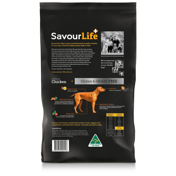 SavourLife Grain Free Dry Dog Food Chicken 10kg