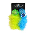 Scream Lattice Ball Green and Blue Cat Toy-Habitat Pet Supplies
