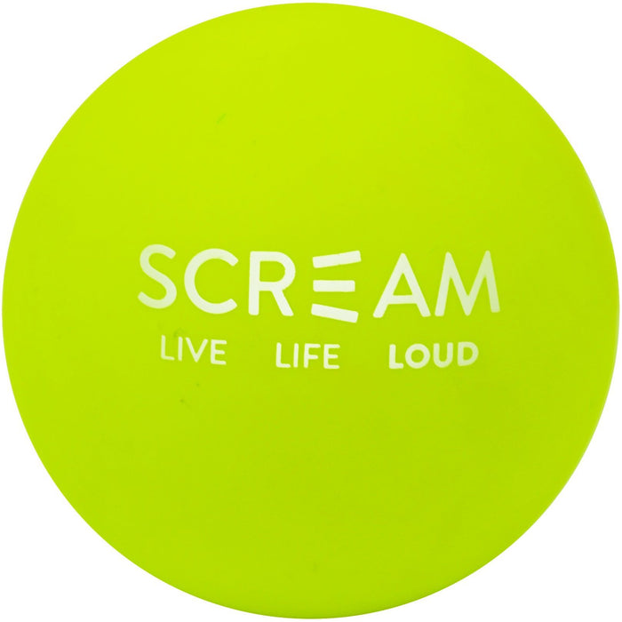 Scream Rubber Ball Green Dog Toy